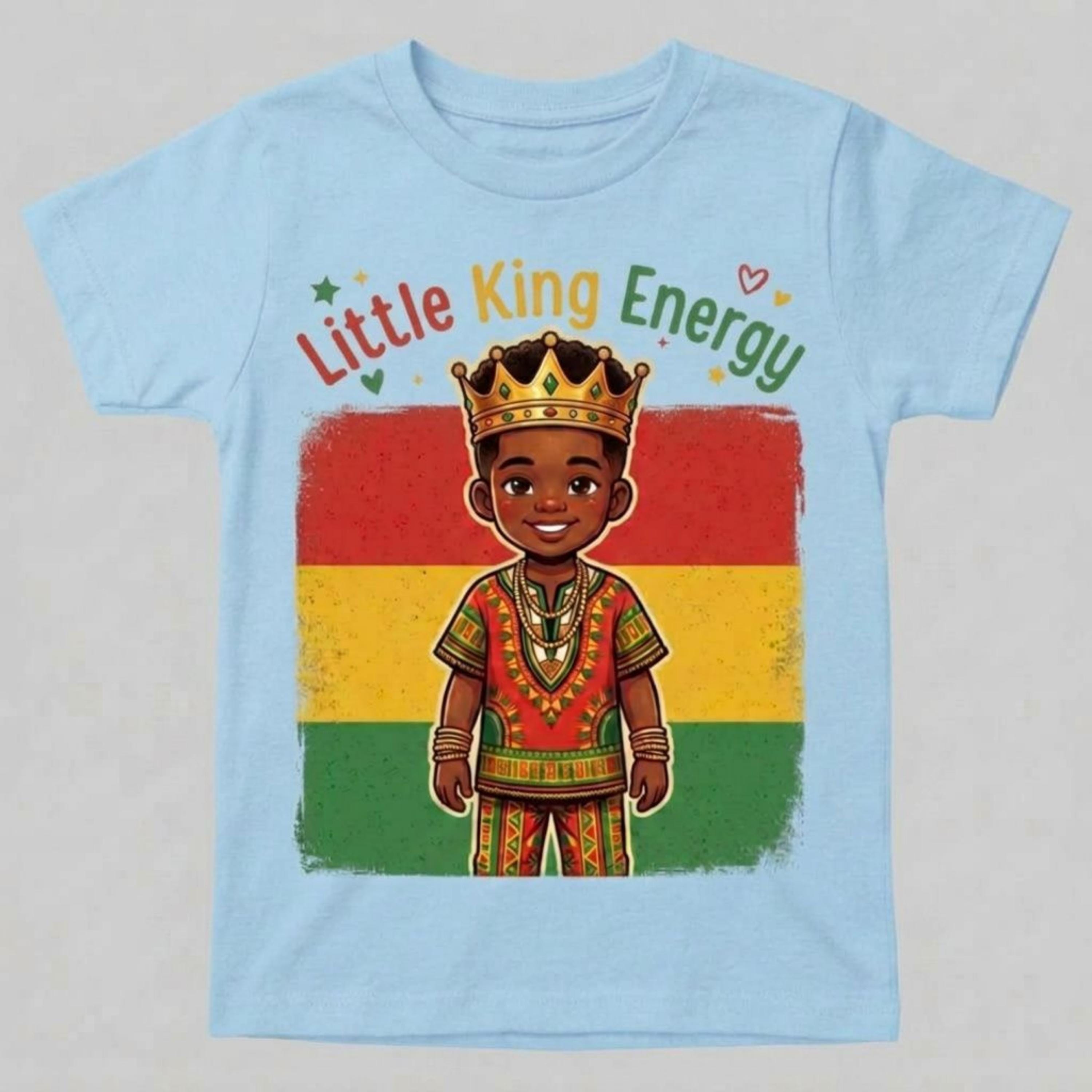 Little Queen King Energy Juneteenth Kids Afro Shirt, Black History month Culture Juneteenth