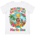 Aloha Birthday Girl Personalize Summer Birthday T-Shirt
