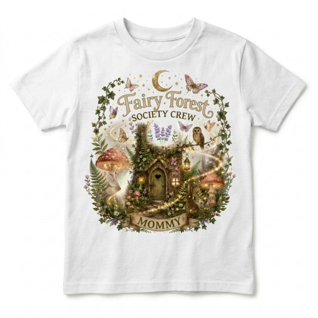 Matching Fairy Mommy & Fairy Forest Society Crew Birthday Unisex Adult Shirt